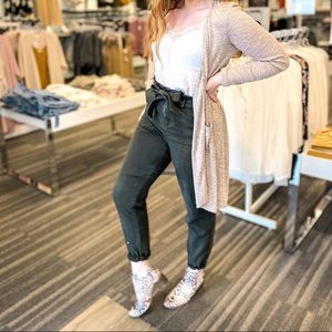 Maurices Olive Paperbag-waist Pants